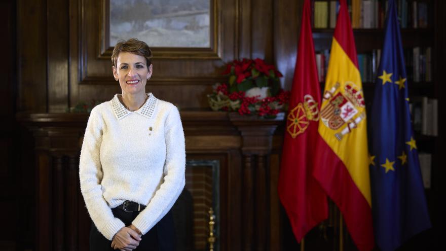 María Chivite, en su mensaje de fin de año: "Navarra cierra 2025 con buenas noticias"