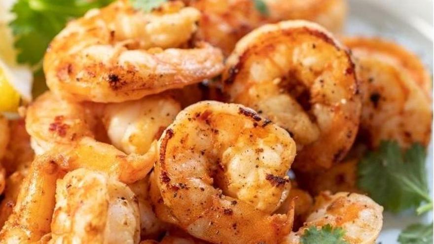 Una ración de gambas al ajillo