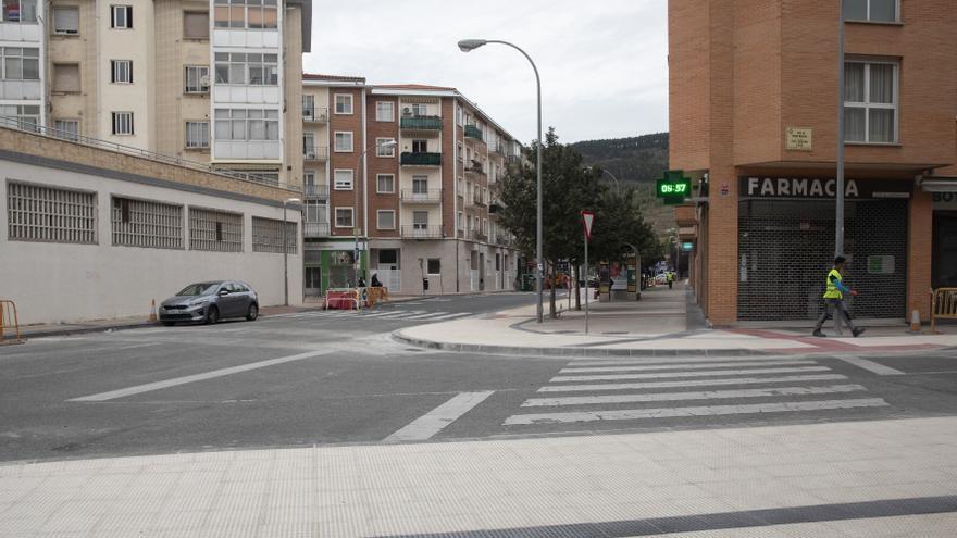 Las obras de mejora de la caminabilidad de la calle Ansoáin concluirán a finales de octubre