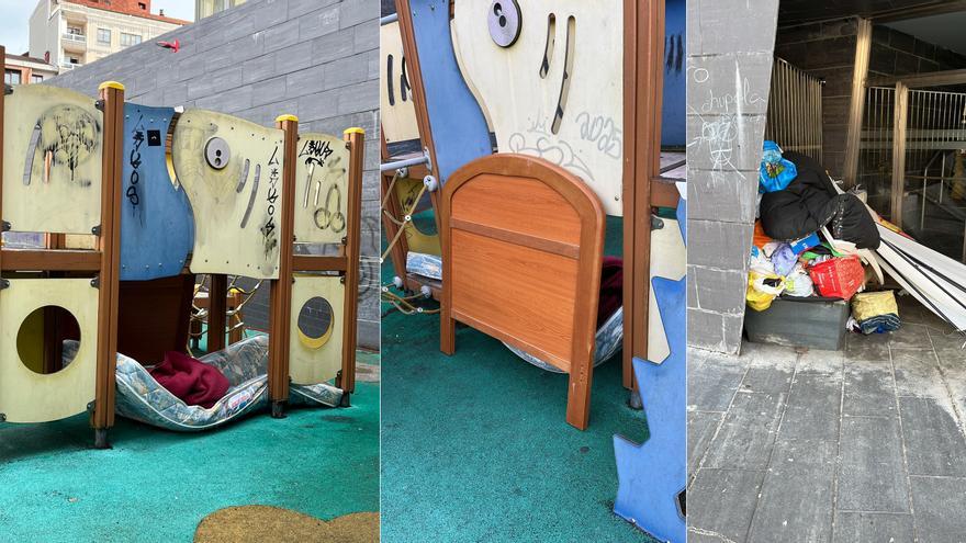 Preocupación en Portugalete por los &#039;sintecho&#039; en los parques infantiles: &quot;Se han traído hasta el cabecero de la cama&quot;