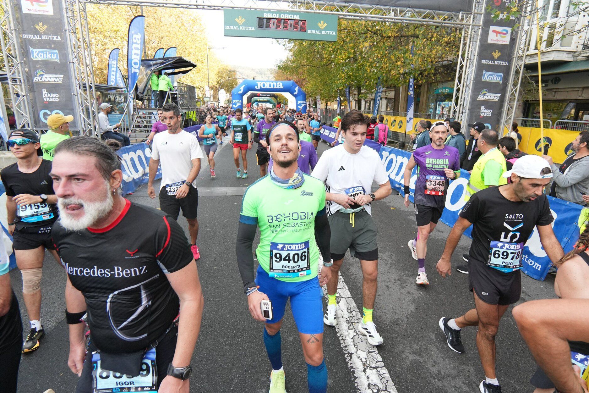 Los últimos metros de la Behobia