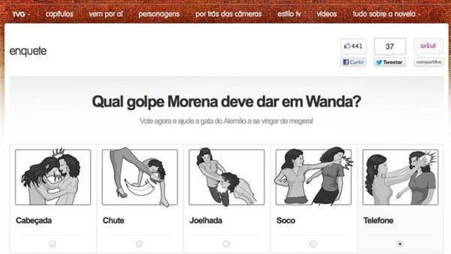 Una TV brasileña lanza una encuesta para elegir cómo agredir a la mala en una serie