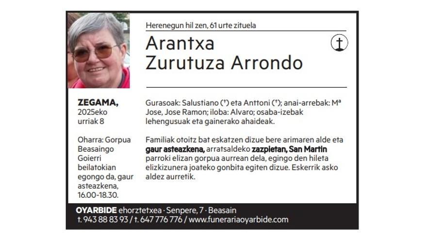 Arantxa Zurutuza Arrondo