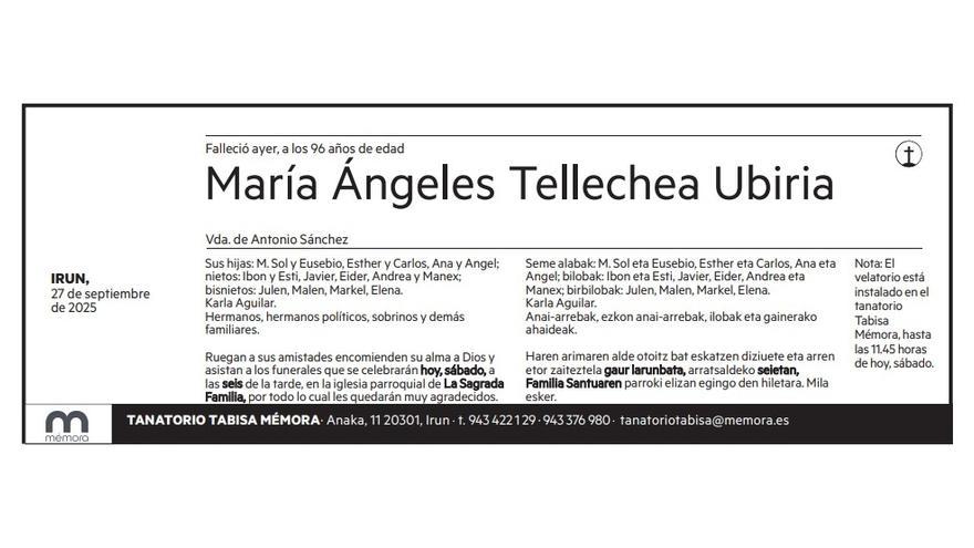 María Ángeles Tellechea Ubiria