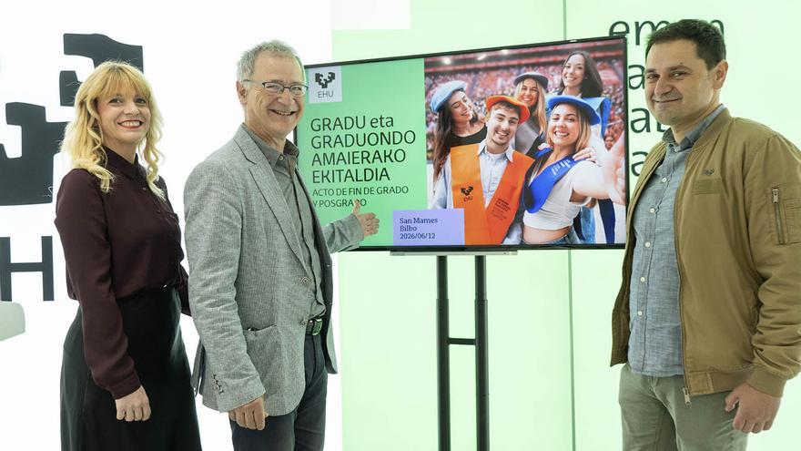 Euskal Herriko Unibertsitateak Gradu eta graduondo amaiera ekitaldi bateratua ospatuko du Bilbon