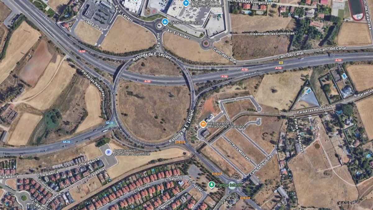 La ubicación de la rotonda.
