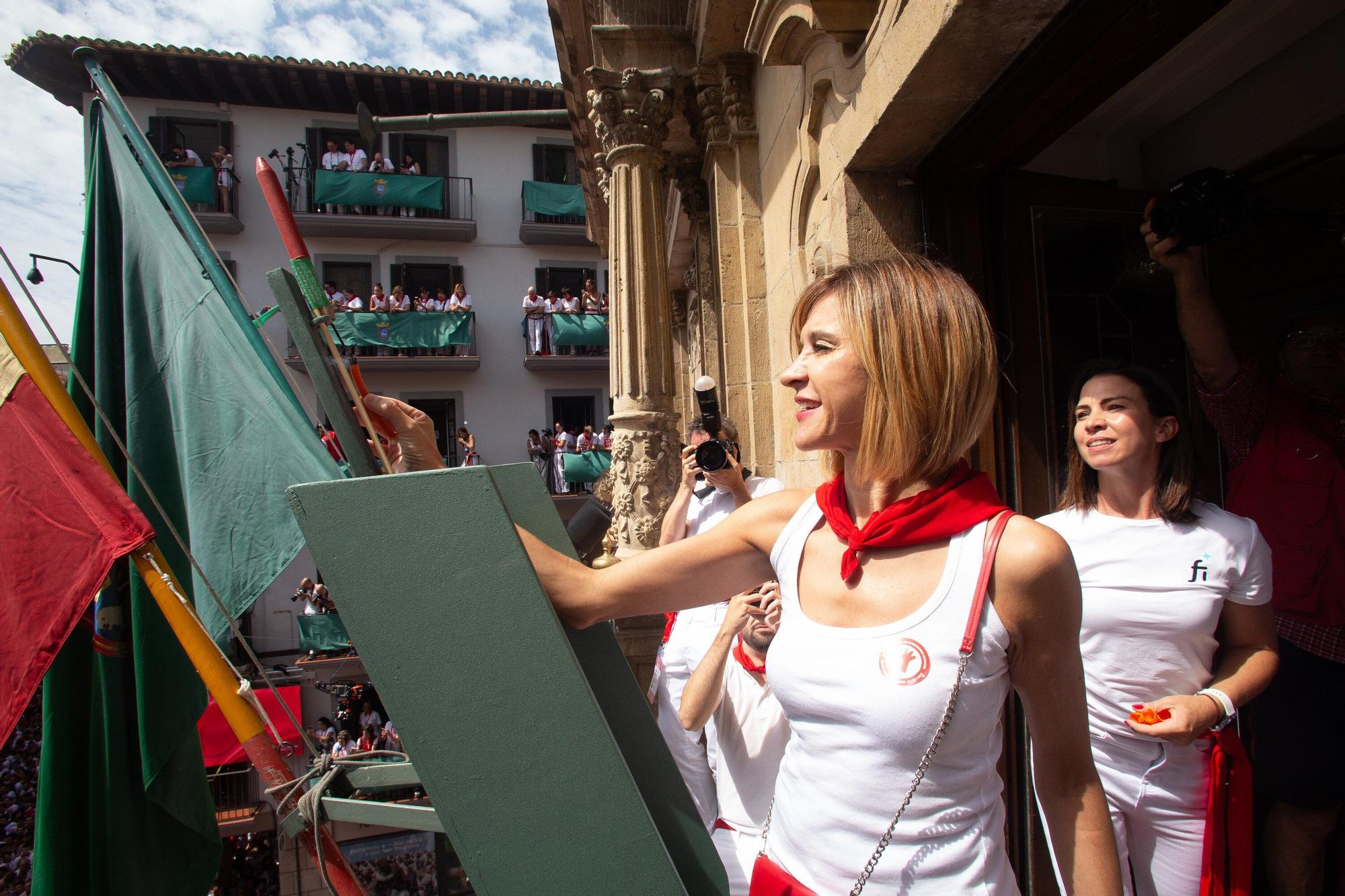 Fotos del  Chupinazo de San Fermín 2025 en Pamplona: ¡La fiesta más internacional se enciende con un grito solidario por Palestina!