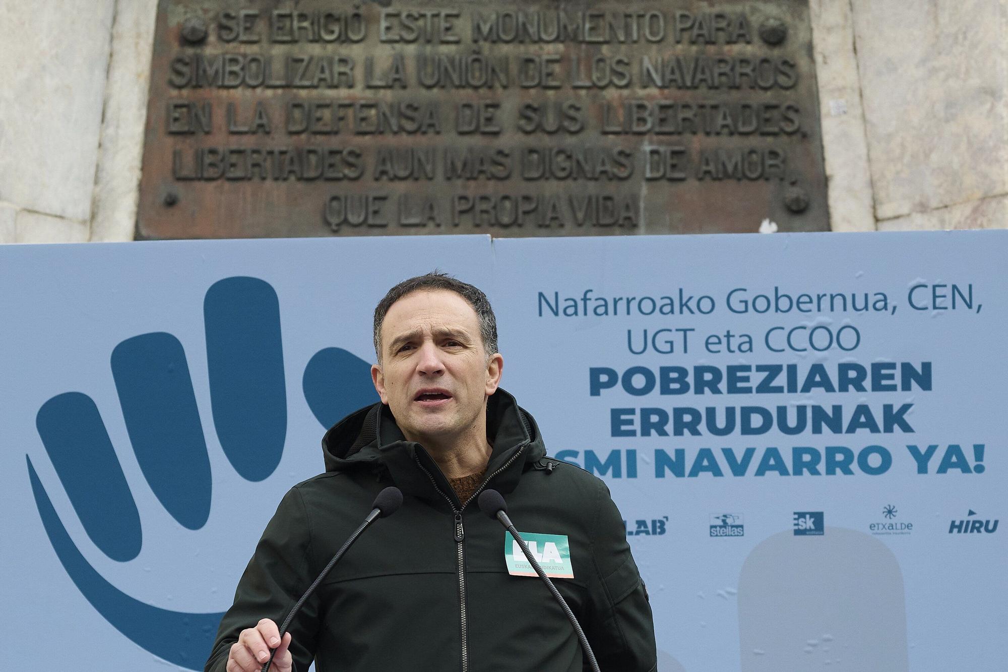 Cadena humana para reivindicar un SMI propio en Navarra