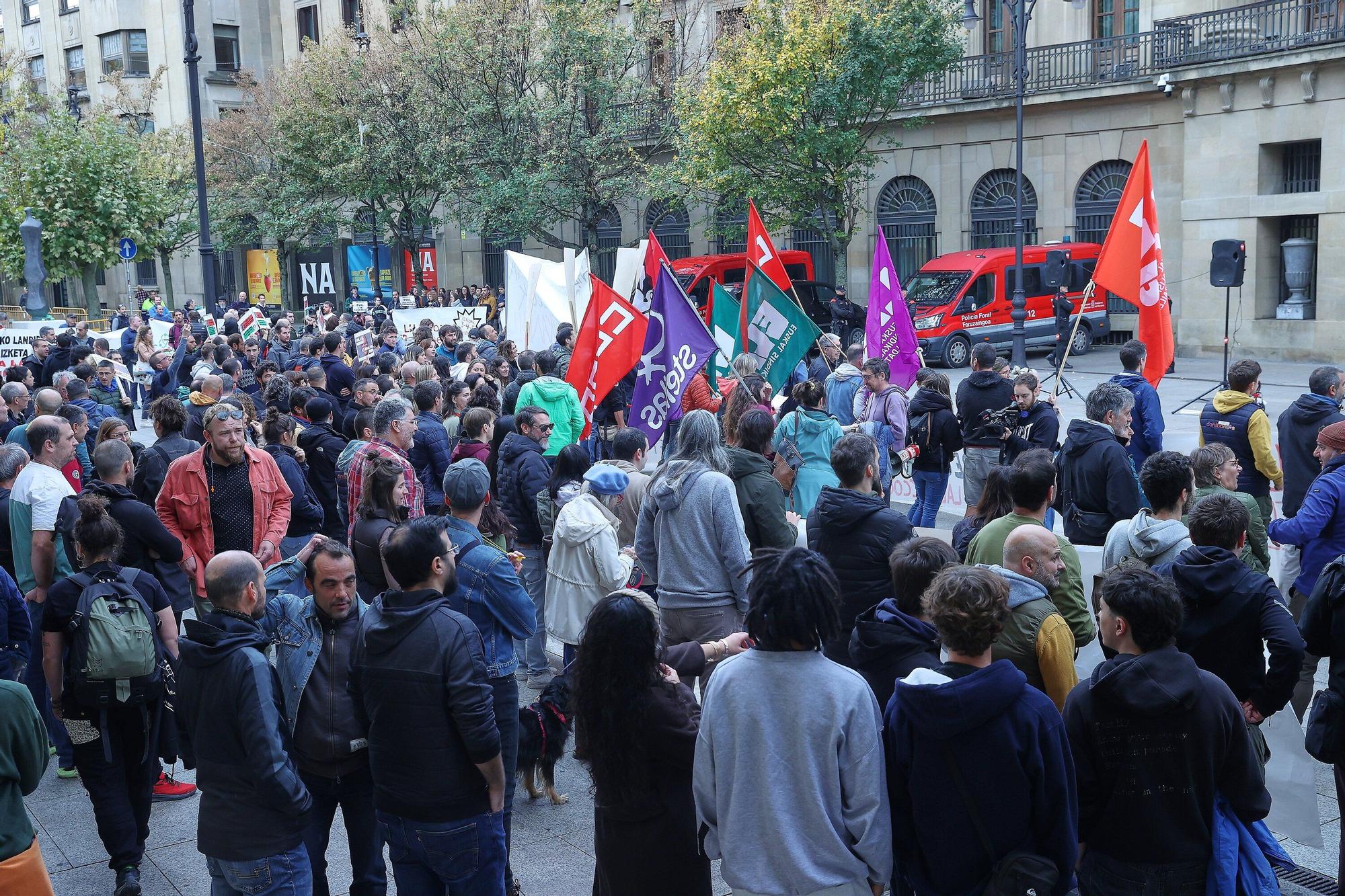 Fotos de la tercera jornada de huelga en la FP de Navarra