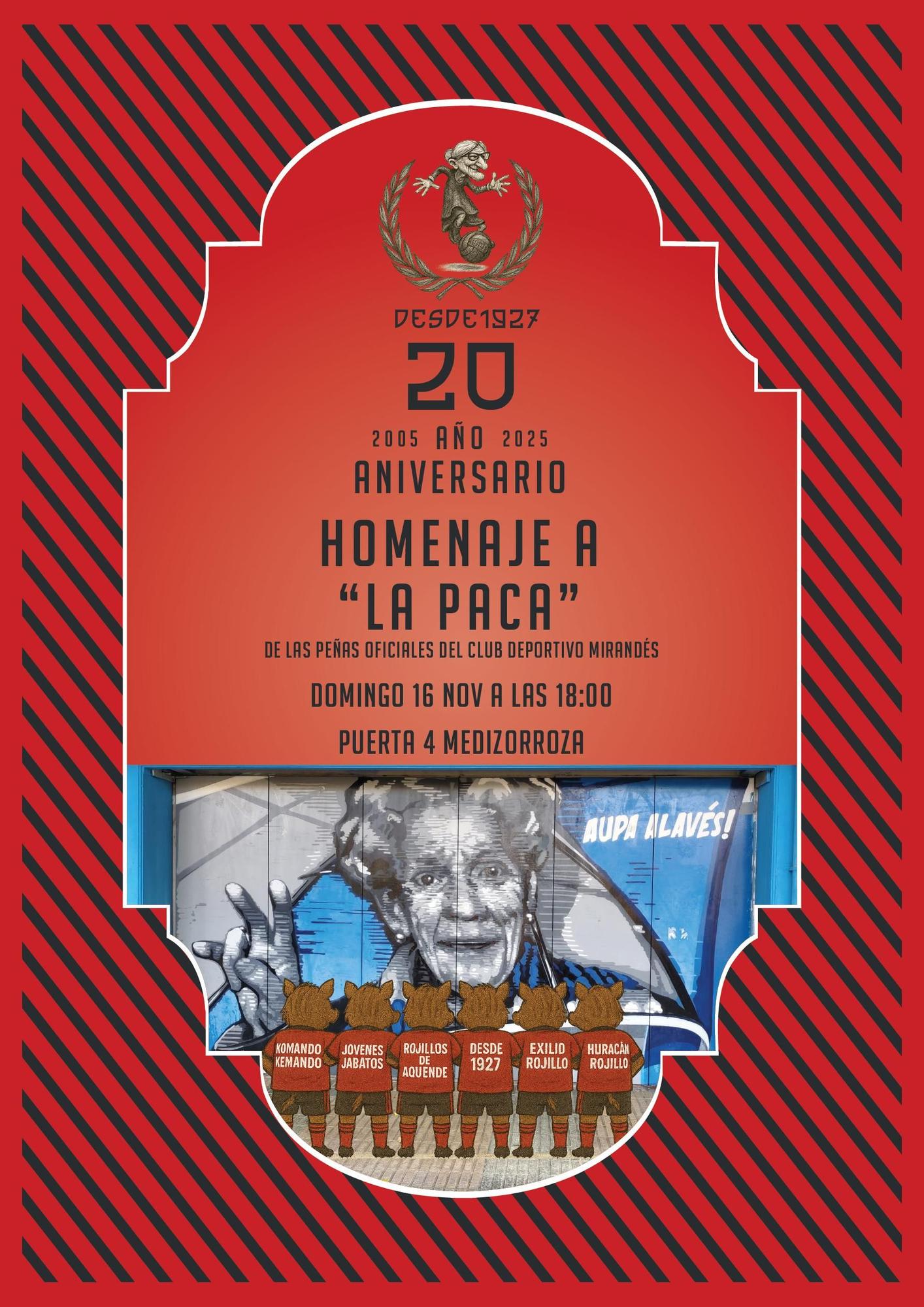 Cartel del homenaje a La Paca