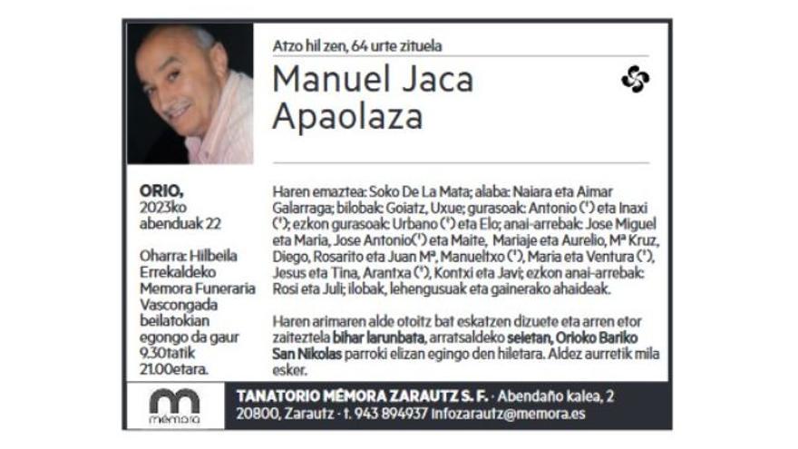 MANUEL JACA APAOLAZA
