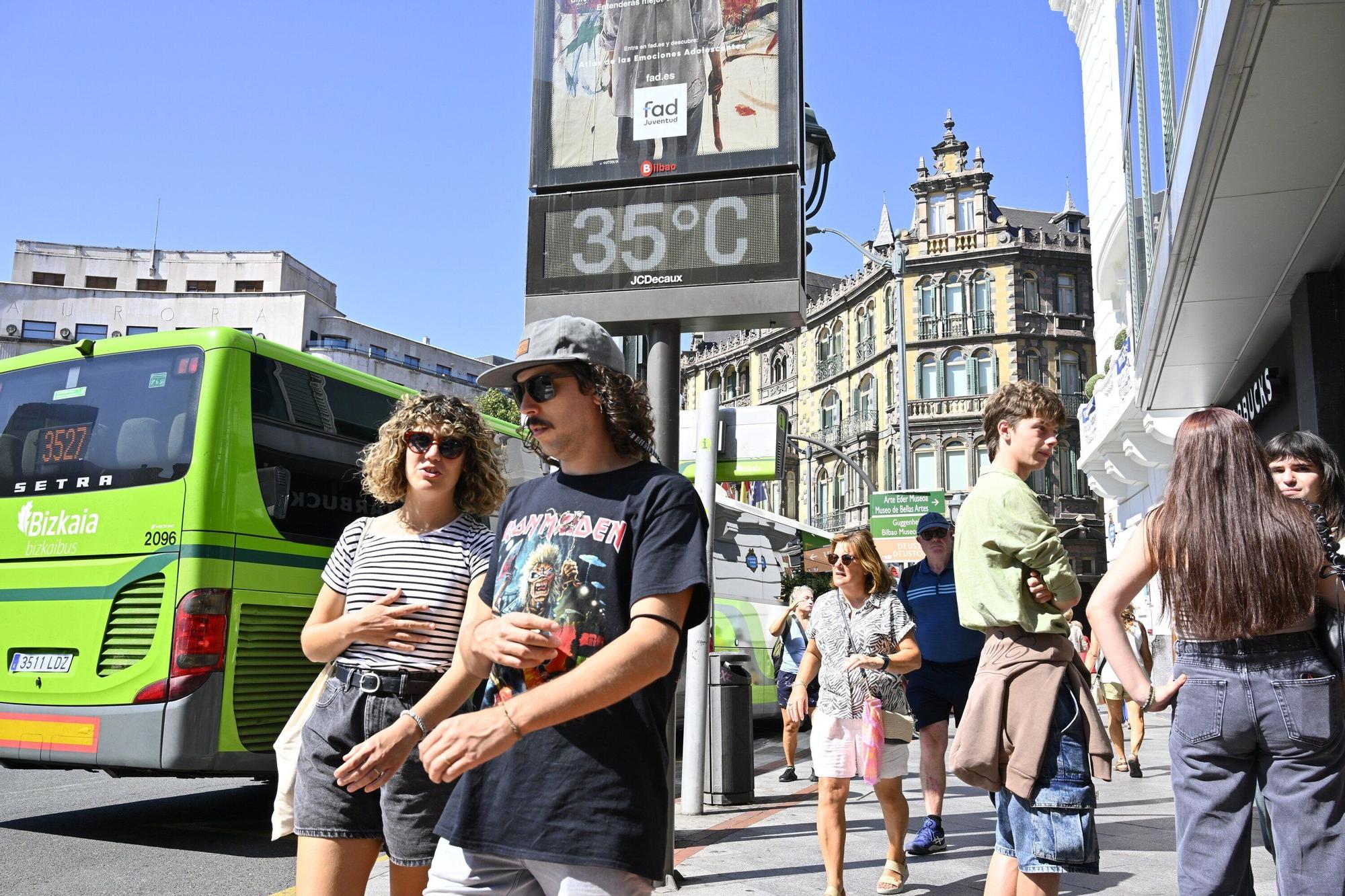Los termómetros comienzan a subir en Bilbao