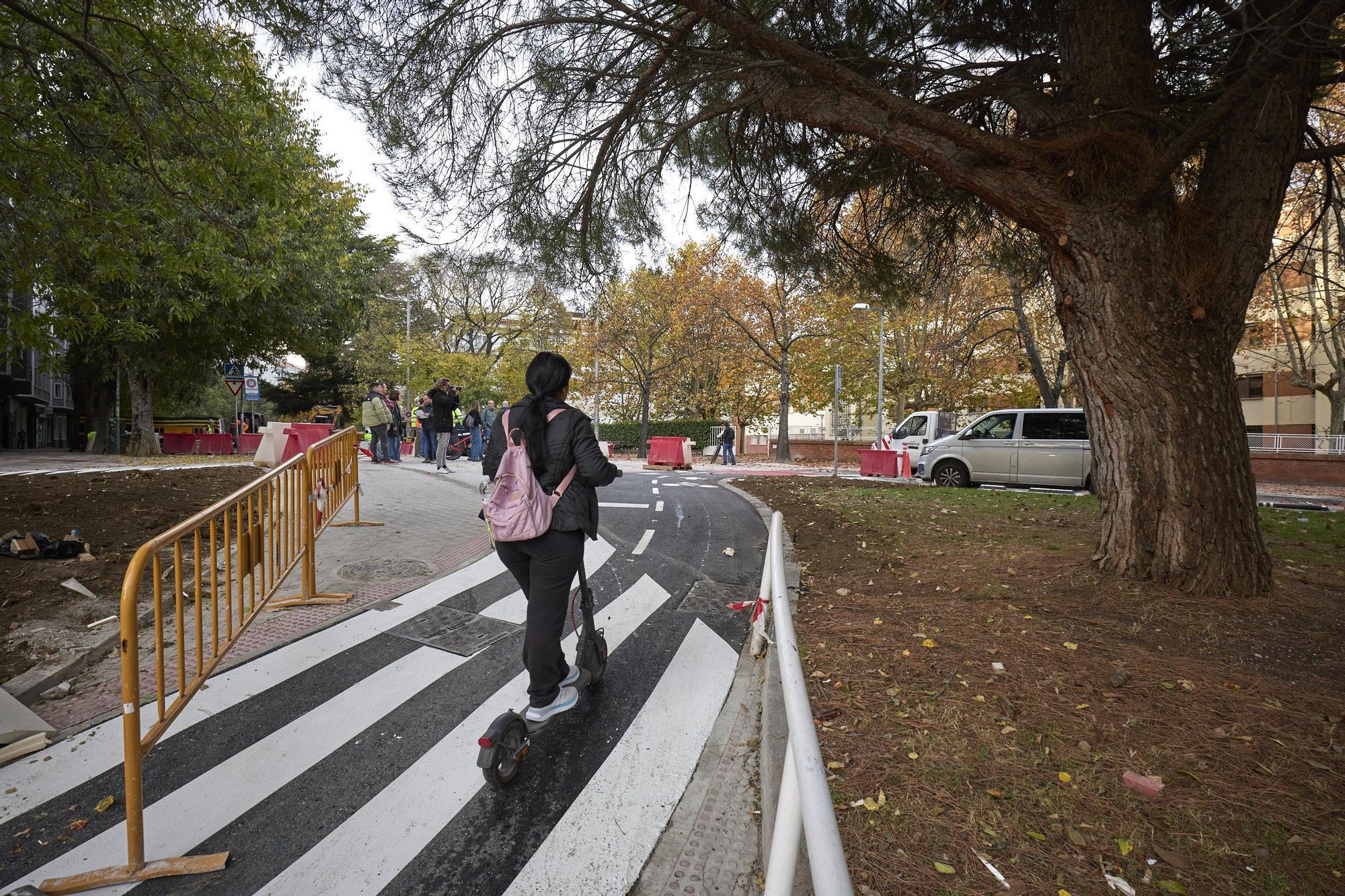 Fotos de la visita a las obras en el entorno de la plaza de los Fueros de Pamplona