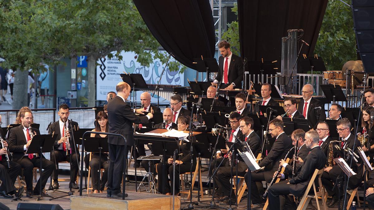 Concierto de La Pamplonesa en la Plaza del Castillo.