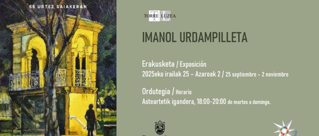 El pintor zarauztarra Imanol Urdampilleta muestra en Torre Luzea medio siglo de creación artística