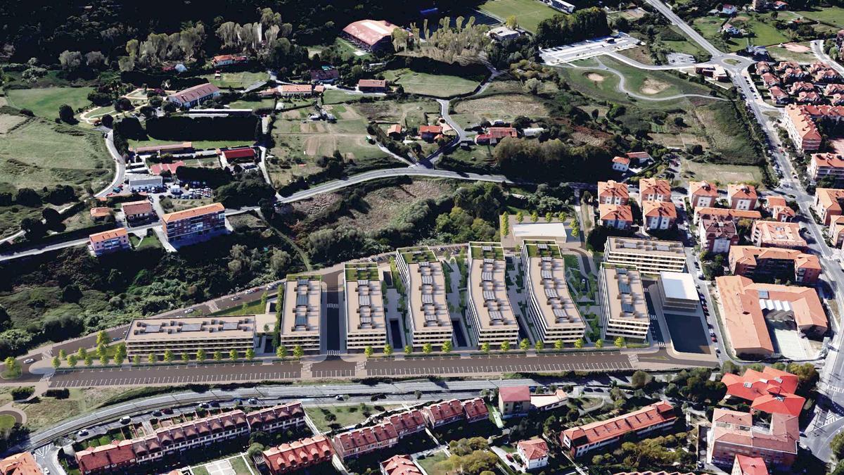 El plan urbanístico contempla construir 490 VPO en Sopela para dar respuesta a los más de 800 demandantes de vivienda