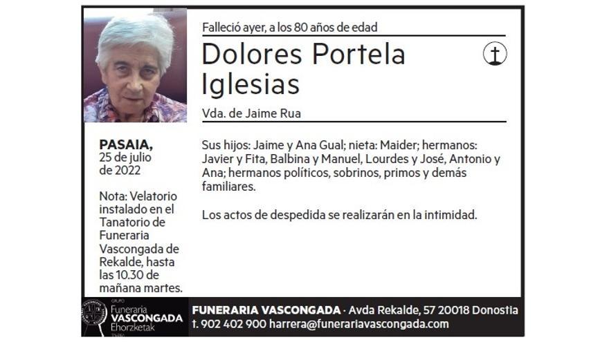 DOLORES PORTELA IGLESIAS