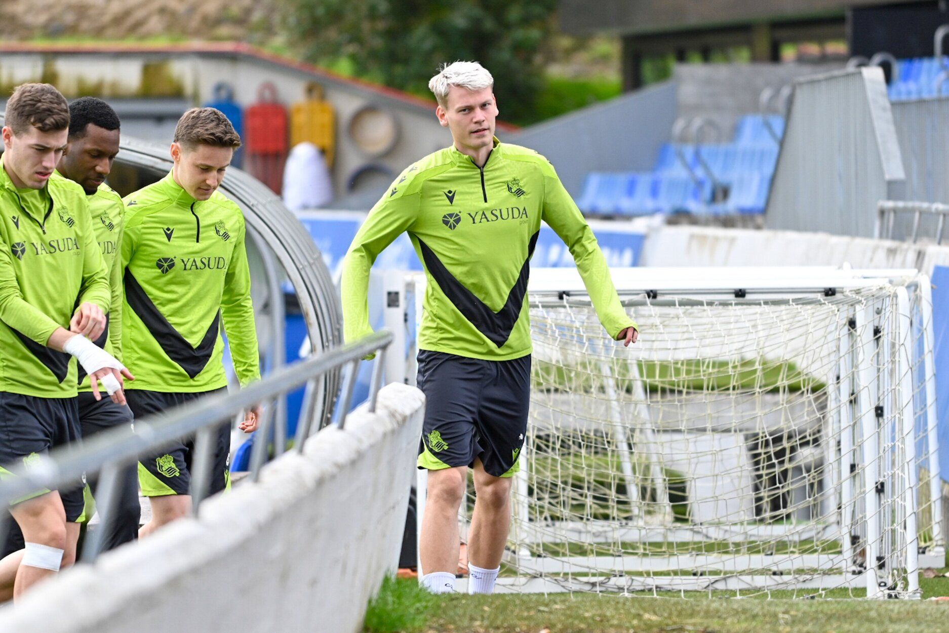 Entrenamiento antes de la semifinal en la Real y el Madrid