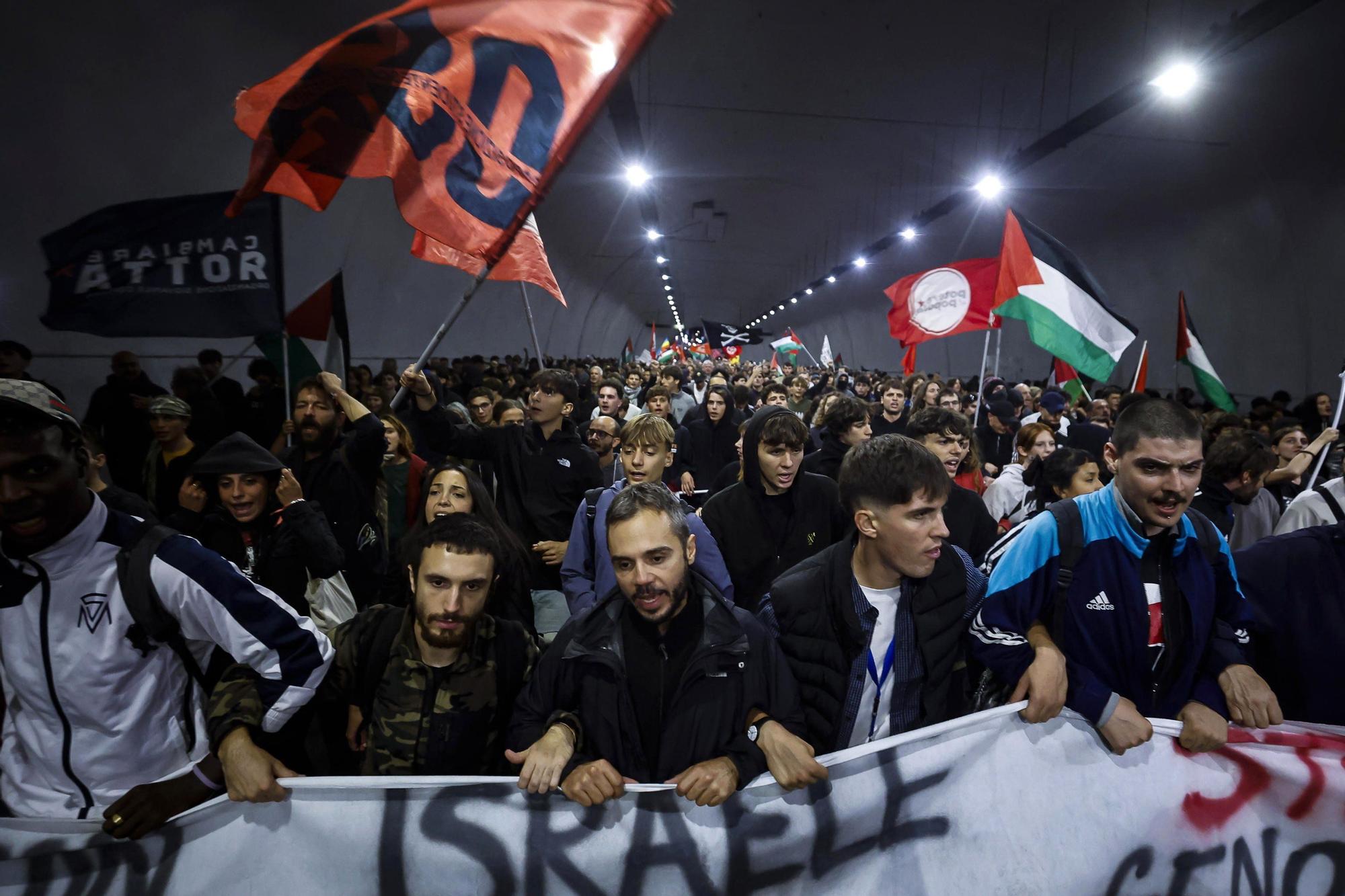 Protestas y disturbios tras la interceptación de la Flotilla Global Sumud