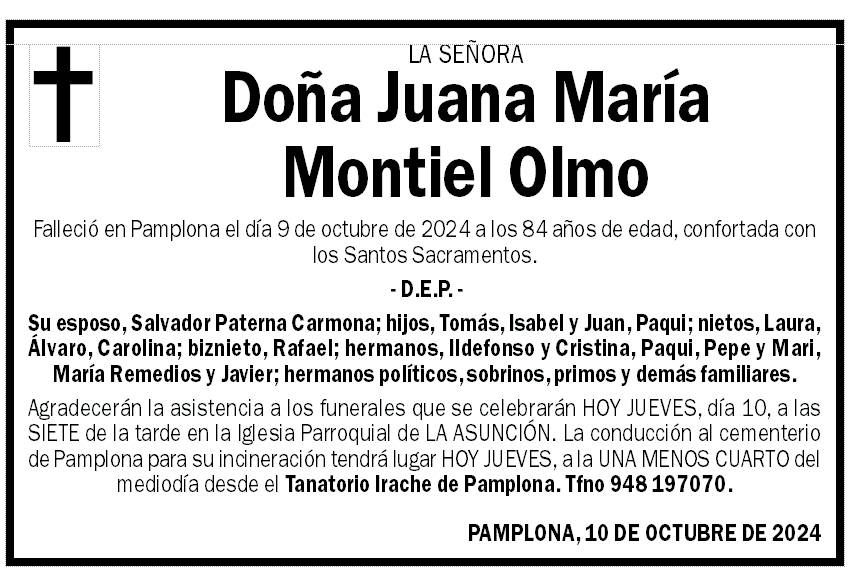 Juana María Montiel Olmo