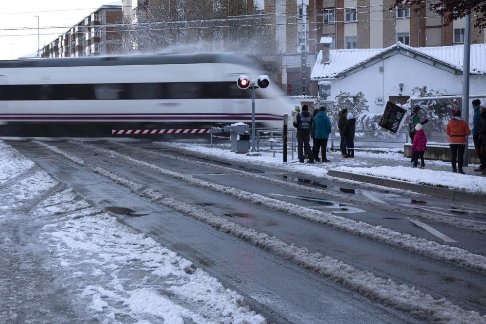 Imágenes de la nieve este sábado