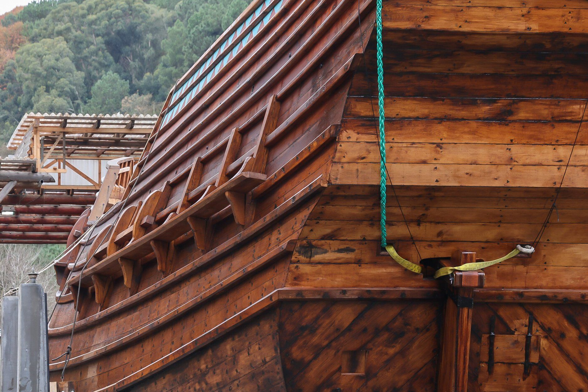 La nao 'San Juan', lista para la botadura