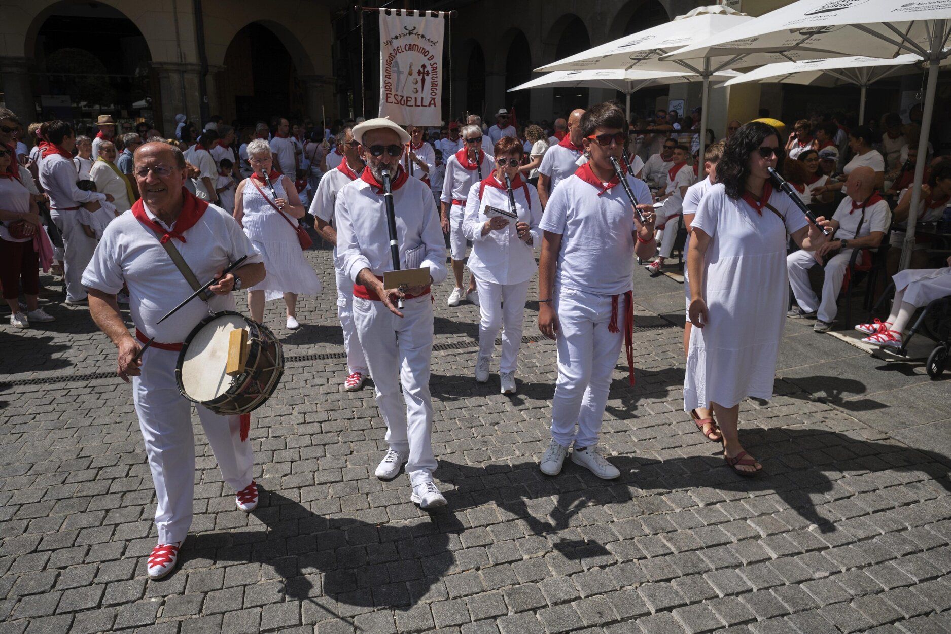 Fotos de la procesión y la pañuelada de este domingo en fiestas de Estella-Lizarra