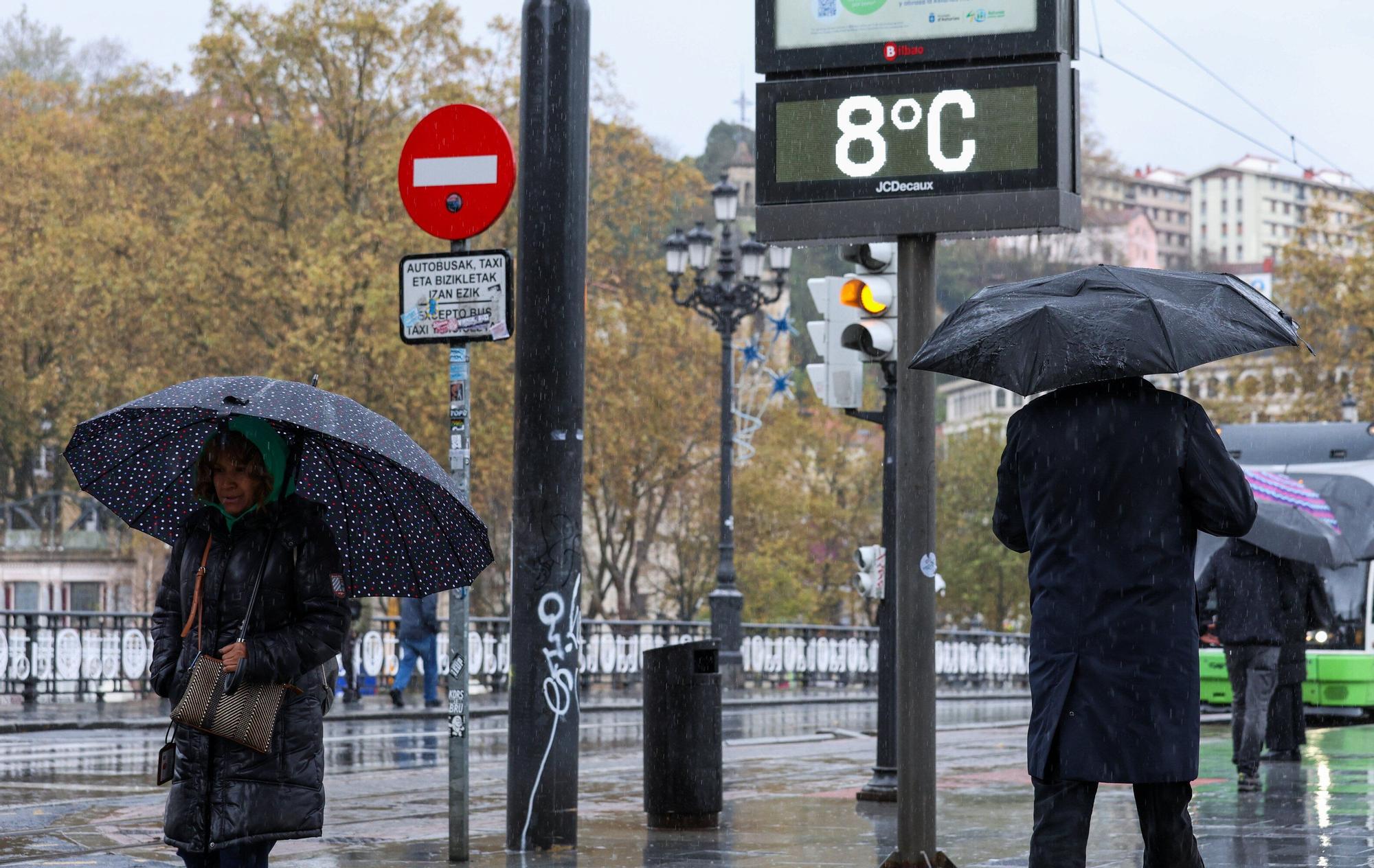 Temporal de frío, granizo y nieve en Bizkaia