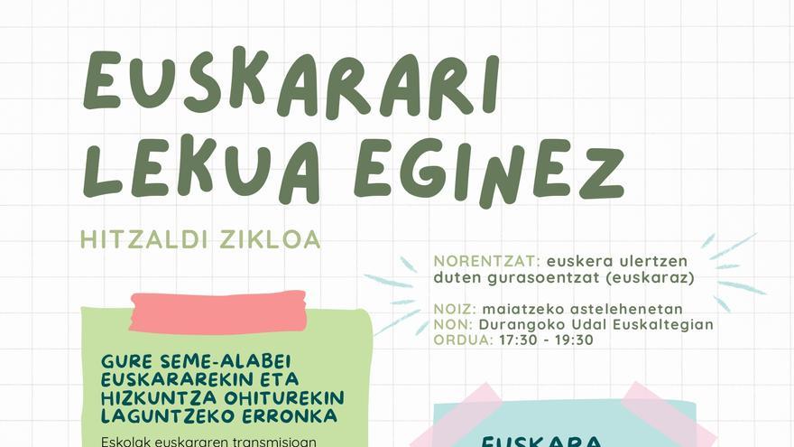 Euskararen erabilera sustatuko du Durangok gurasoen artean