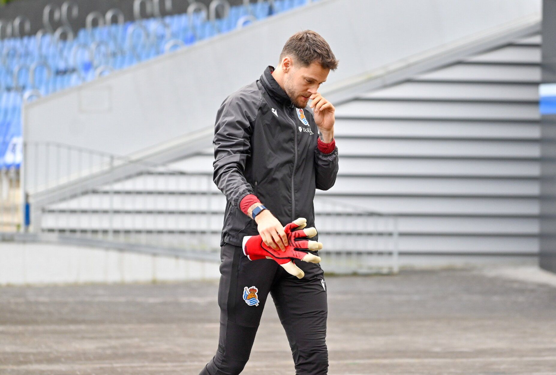Entrenamiento antes de la semifinal en la Real y el Madrid