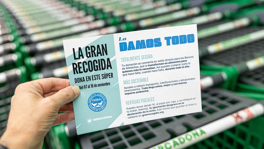 Mercadona recauda 1,6 millones de euros para los bancos de alimentos