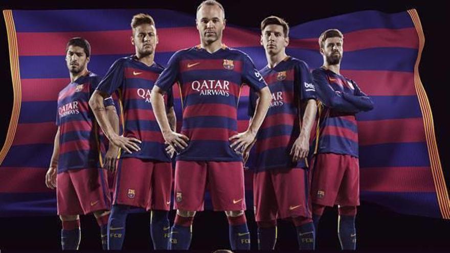 Franjas horizontales en la nueva equipación del Barça