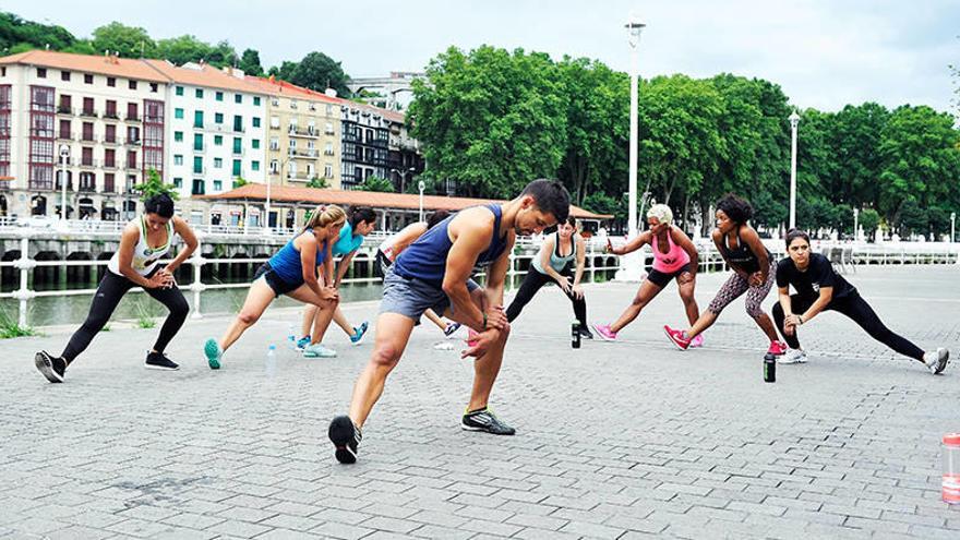 Los bilbainos sacan músculo para hacer deporte al aire libre