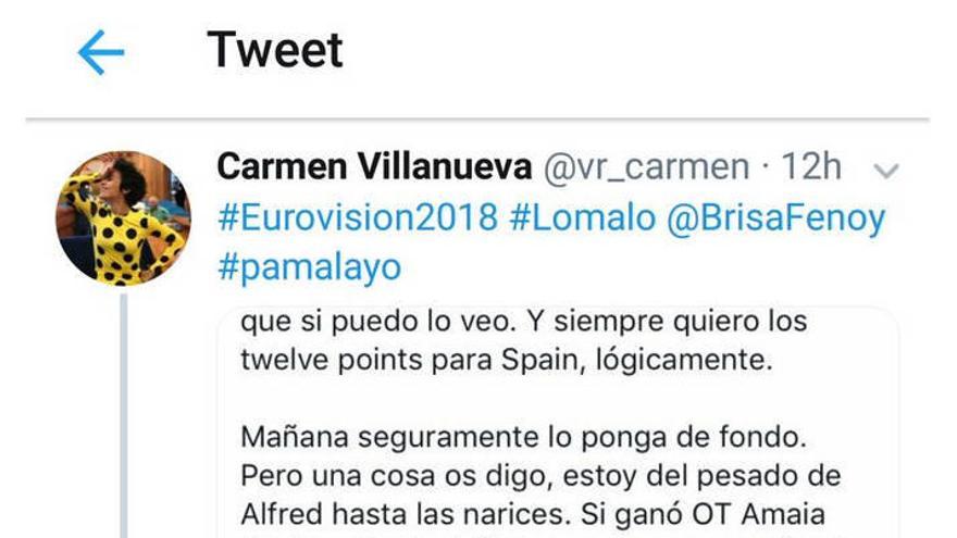 Brisa Fenoy, jurado de España en Eurovisión, protagoniza una polémica en Twitter