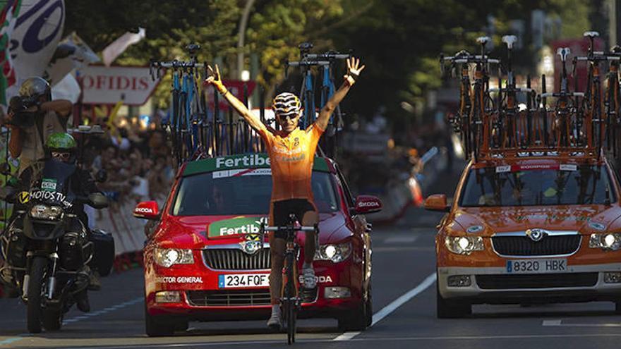 Igor Antón recuerda con ilusión su victoria en la Gran Vía de Bilbao en la Vuelta de 2011.