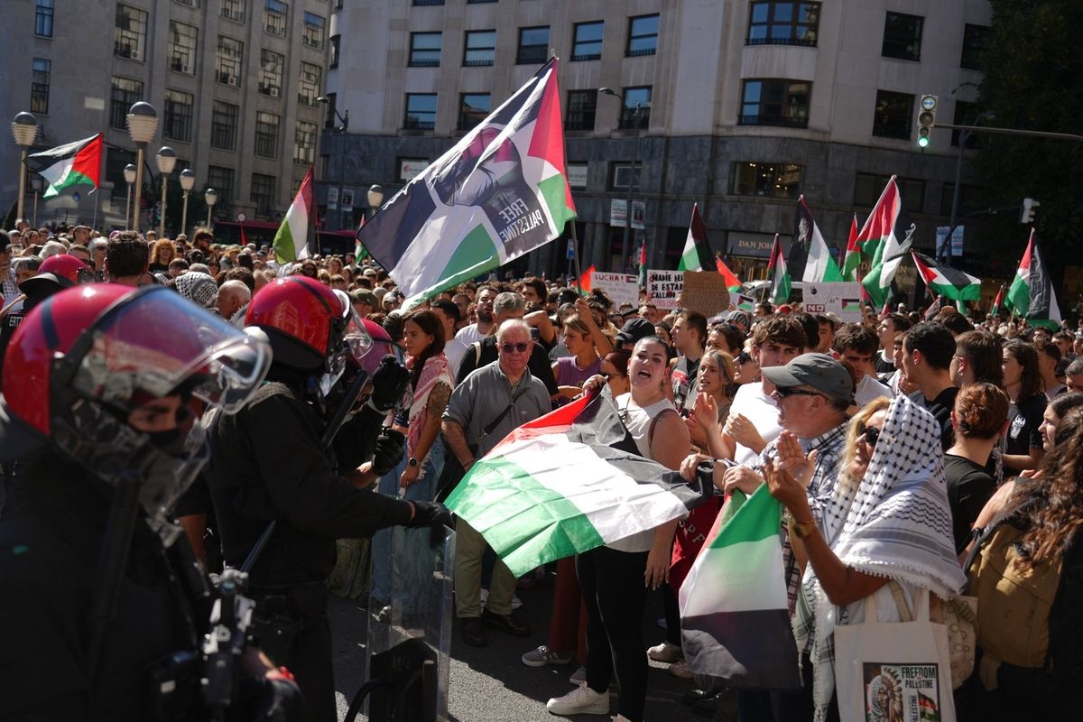 Manifestación en Bilbao en apoyo al pueblo palestino y a la flotilla