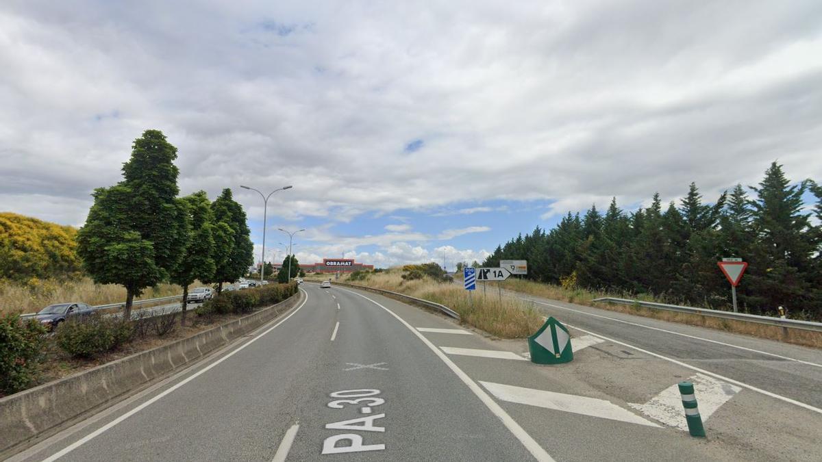 Imagen de la PA-30, a la altura del Valle de Aranguren.