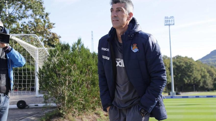 Imanol, durante un entrenamiento esta temporada.