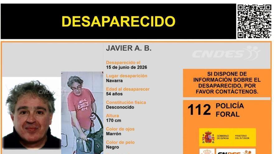 Buscan a Xabi, un hombre de 54 años desaparecido en la Rochapea desde el 15 de junio