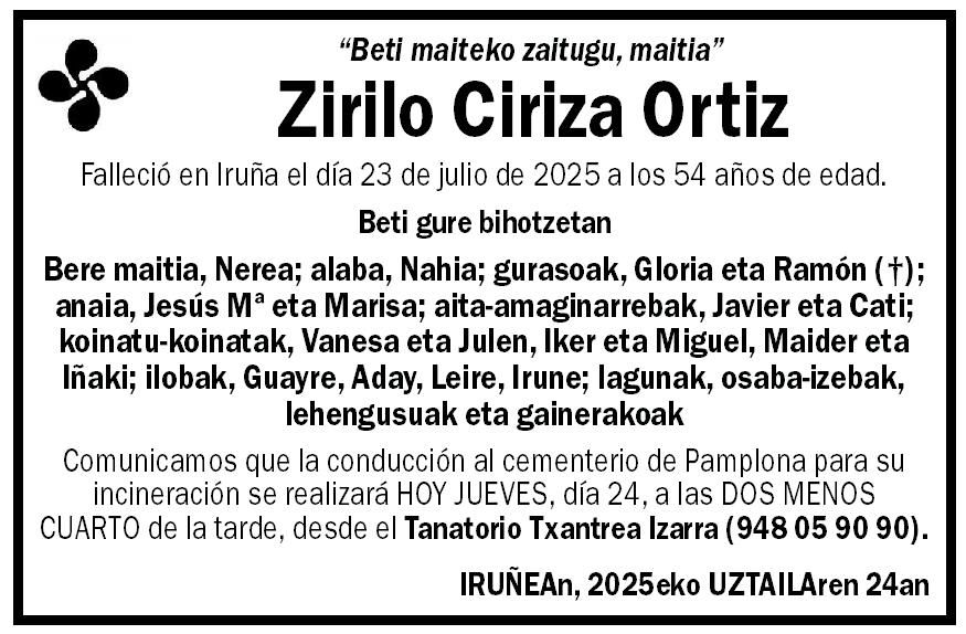 Zirilo Ciriza Ortiz