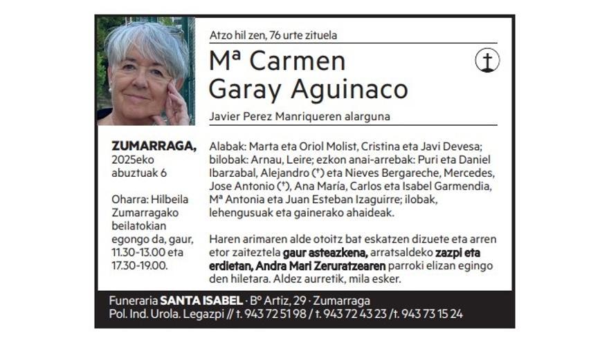 Mª Carmen Garay Aguinaco