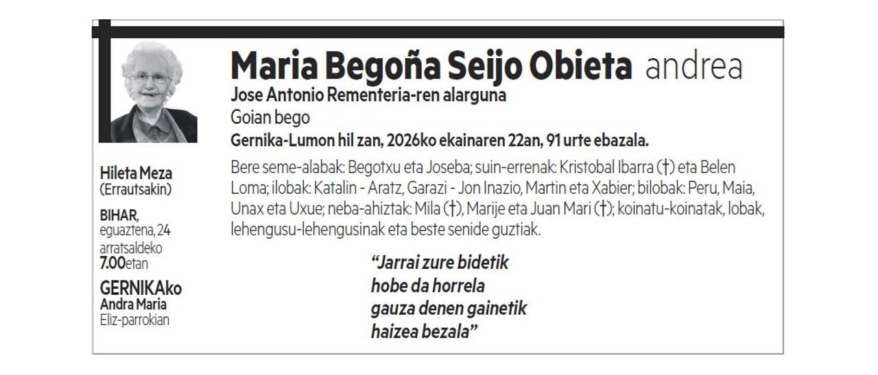Maria Begoña Seijo Obieta andrea