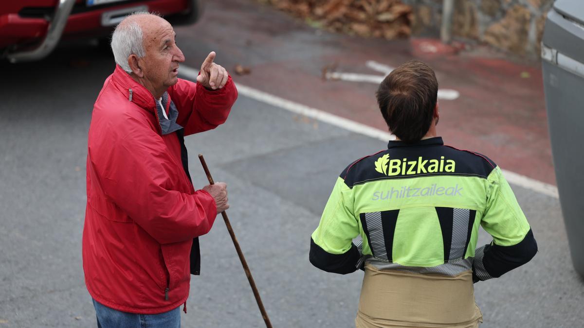 Incendio forestal en Güeñes