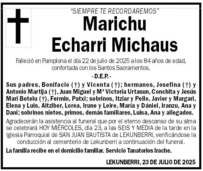 Marichu Echarri Michaus