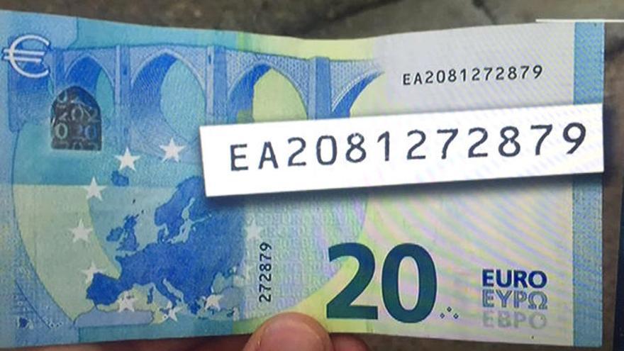 Nueva pista del paradero del billete de 20 € que vale 6.000