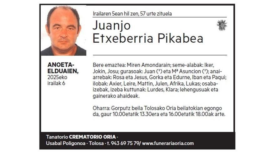 JUANJO ETXEBERRIA PIKABEA