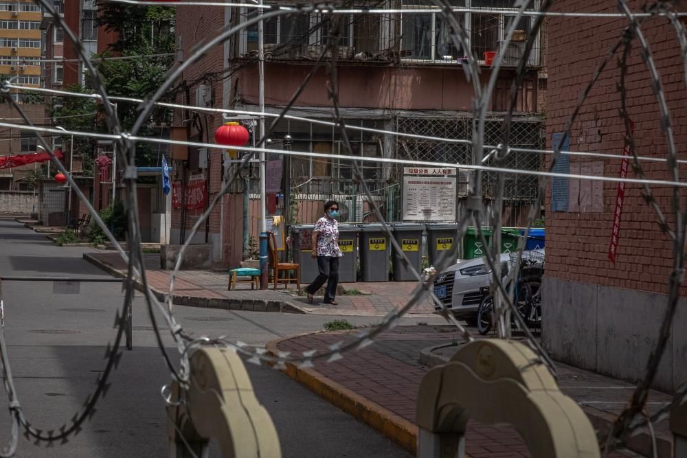 La zona afectada por el rebrote en Pekín