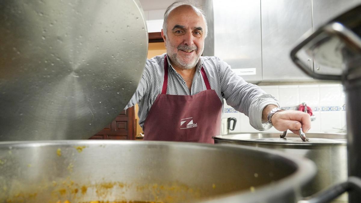 José Antonio Arberas, entre los fogones