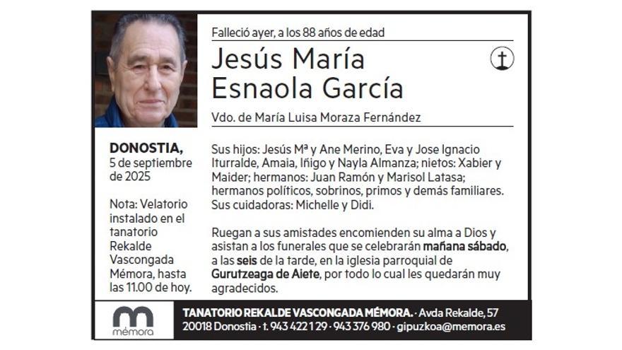 JESUS MARIA ESNAOLA GARCIA