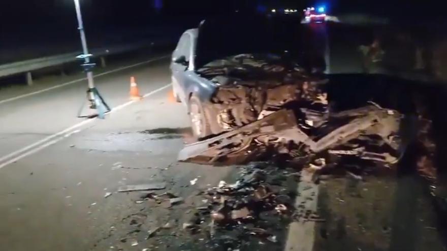 Tres personas heridas tras colisionar dos vehículos la noche del miércoles en Marcilla